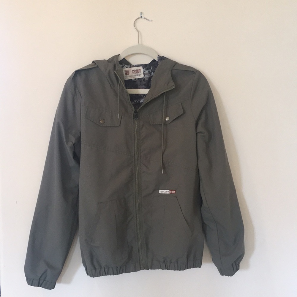 Green Volcom Rain Jacket